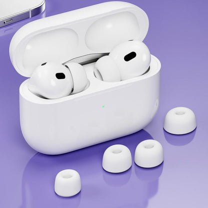For AirPods Pro 2 / 1 XDCASE 4 Pairs Silicone Earplugs with Pressure Relief Holes L / M / S / XS Size(White) - Anti-dust & Ear Caps by XDCASE | Online Shopping UK | buy2fix