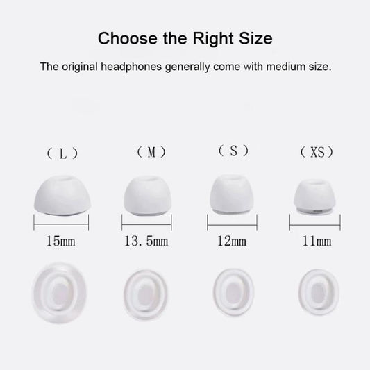 For AirPods Pro 2 / 1 XDCASE 2 Pairs Silicone Earplugs with Pressure Relief Holes L / S Size(White) - Anti-dust & Ear Caps by XDCASE | Online Shopping UK | buy2fix