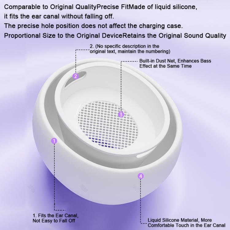 For AirPods Pro 2 / 1 XDCASE 3 Pairs Silicone Earplugs with Pressure Relief Holes L / M / S Size(White) - Anti-dust & Ear Caps by XDCASE | Online Shopping UK | buy2fix