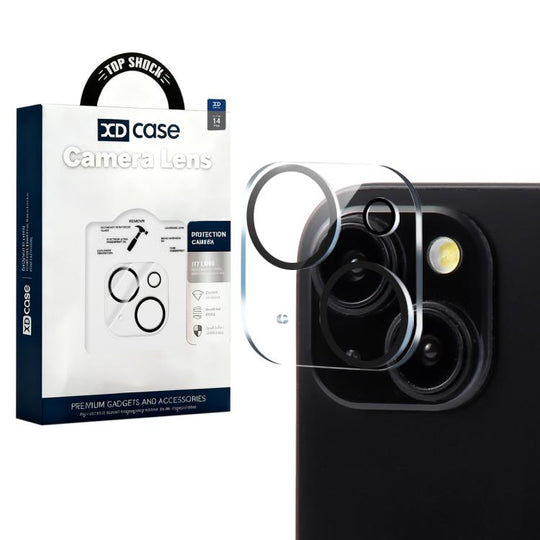 For iPhone 14 / 14 Plus XDcase Silkscreen Integrated Tempered Glass Back Camera Film