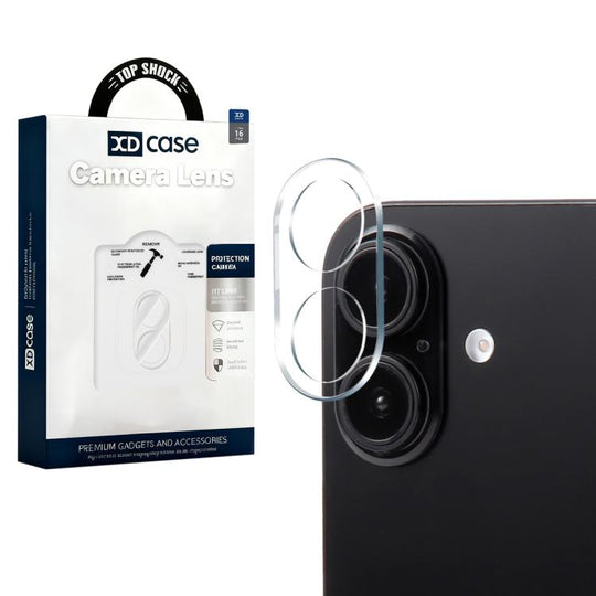 For iPhone 16 / 16 Plus XDcase Transparent Integrated Tempered Glass Camera Film
