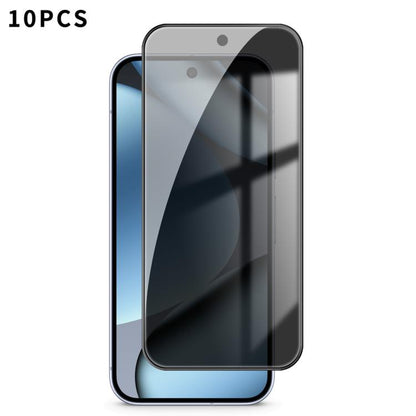 For Google Pixel 10 Pro Kalebol 10pcs High-Aluminum Screen-Printed Full-Coverage Black-Border Privacy Tempered Glass Film - Google Tempered Glass by Kalebol | Online Shopping UK | buy2fix