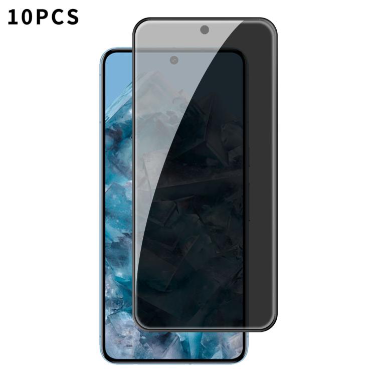 For Google Pixel 8 Pro Kalebol 10pcs High-Aluminum Screen-Printed Full-Coverage Black-Border Privacy Tempered Glass Film - Google Tempered Glass by Kalebol | Online Shopping UK | buy2fix