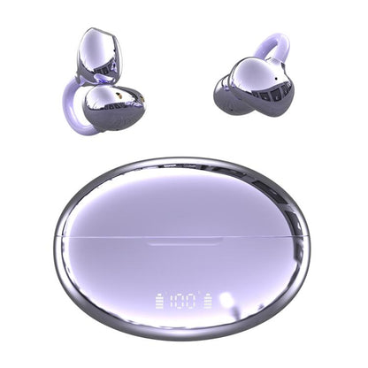 Q108 Digital Display Open Ear Clip Bluetooth 6.1 Wireless Earphones(Purple) - Bluetooth Earphone by buy2fix | Online Shopping UK | buy2fix