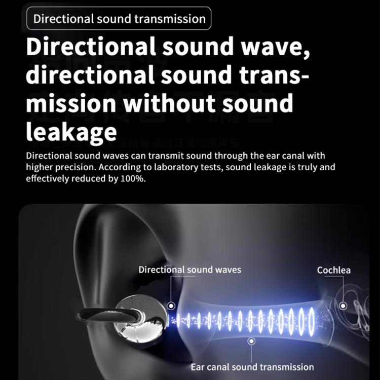 Q108 Digital Display Open Ear Clip Bluetooth 6.1 Wireless Earphones(Purple) - Bluetooth Earphone by buy2fix | Online Shopping UK | buy2fix