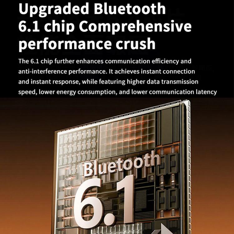 Q108 Digital Display Open Ear Clip Bluetooth 6.1 Wireless Earphones(Black) - Bluetooth Earphone by buy2fix | Online Shopping UK | buy2fix