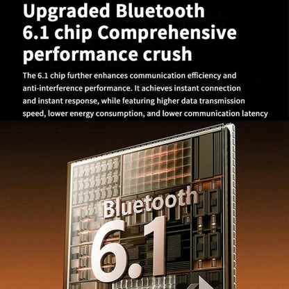 Q108 Digital Display Open Ear Clip Bluetooth 6.1 Wireless Earphones(Black) - Bluetooth Earphone by buy2fix | Online Shopping UK | buy2fix