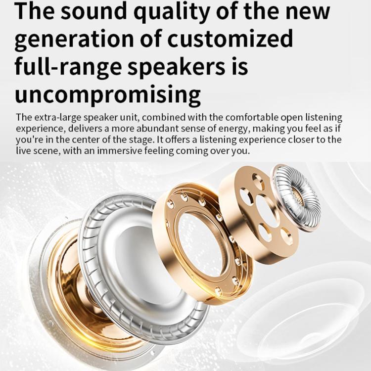 Q108 Digital Display Open Ear Clip Bluetooth 6.1 Wireless Earphones(Black) - Bluetooth Earphone by buy2fix | Online Shopping UK | buy2fix