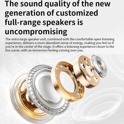 Q108 Digital Display Open Ear Clip Bluetooth 6.1 Wireless Earphones(Purple) - Bluetooth Earphone by buy2fix | Online Shopping UK | buy2fix