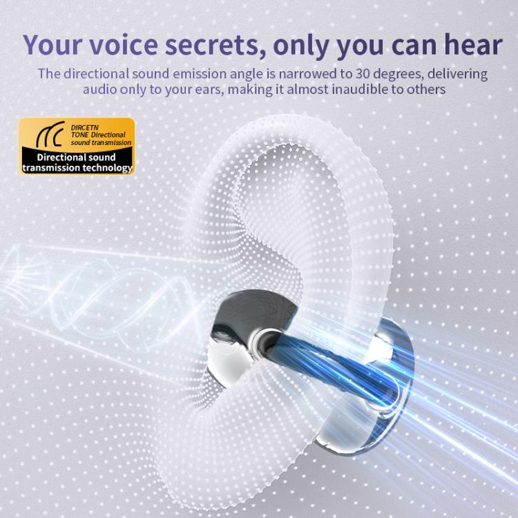 Q108 Digital Display Open Ear Clip Bluetooth 6.1 Wireless Earphones(Black) - Bluetooth Earphone by buy2fix | Online Shopping UK | buy2fix