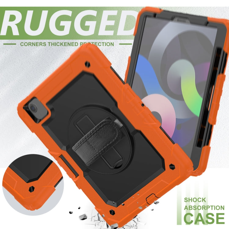 Shockproof Colorful Silicone + PC Protective Case with Holder & Shoulder Strap & Hand Strap & Pen Slot For iPad Air 2022 / 2020 10.9 (Orange) - iPad Air (2022) / (2020) 10.9 Cases by buy2fix | Online Shopping UK | buy2fix