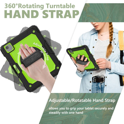 Shockproof Colorful Silicone + PC Protective Case with Holder & Shoulder Strap & Hand Strap & Pen Slot For iPad Air 2022 / 2020 10.9 (Black Yellow Green) - iPad Air (2022) / (2020) 10.9 Cases by buy2fix | Online Shopping UK | buy2fix