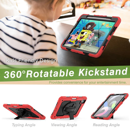 Shockproof Colorful Silicone + PC Protective Case with Holder & Shoulder Strap & Hand Strap & Pen Slot For iPad Air 2022 / 2020 10.9 (Red) - iPad Air (2022) / (2020) 10.9 Cases by buy2fix | Online Shopping UK | buy2fix
