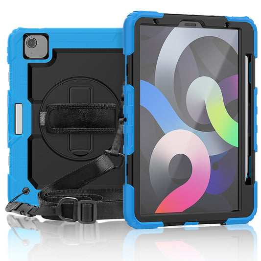 Shockproof Colorful Silicone + PC Protective Case with Holder & Shoulder Strap & Hand Strap & Pen Slot For iPad Air 2022 / 2020 10.9 (Light Blue) - iPad Air (2022) / (2020) 10.9 Cases by buy2fix | Online Shopping UK | buy2fix