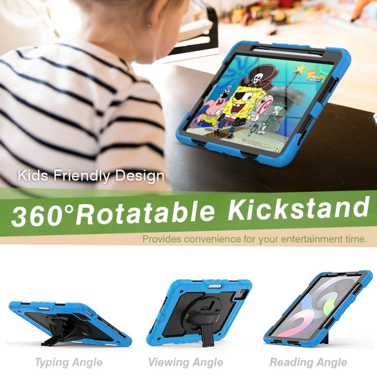 Shockproof Colorful Silicone + PC Protective Case with Holder & Shoulder Strap & Hand Strap & Pen Slot For iPad Air 2022 / 2020 10.9 (Light Blue) - iPad Air (2022) / (2020) 10.9 Cases by buy2fix | Online Shopping UK | buy2fix