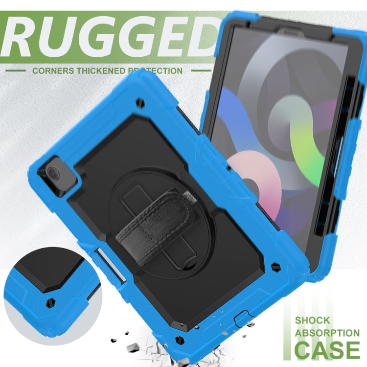 Shockproof Colorful Silicone + PC Protective Case with Holder & Shoulder Strap & Hand Strap & Pen Slot For iPad Air 2022 / 2020 10.9 (Light Blue) - iPad Air (2022) / (2020) 10.9 Cases by buy2fix | Online Shopping UK | buy2fix