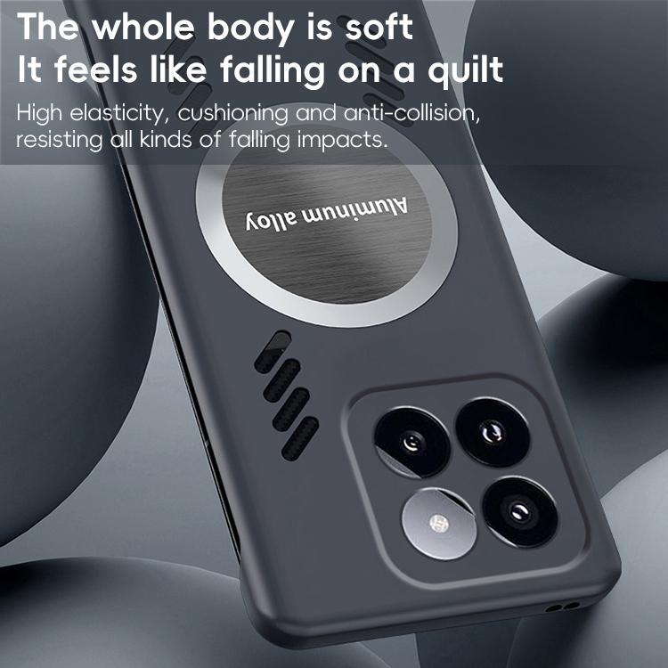 For Xiaomi 17 All-inclusive Lens Frameless Graphene Cooling Phone Case(Black) - 17 Cases by buy2fix | Online Shopping UK | buy2fix