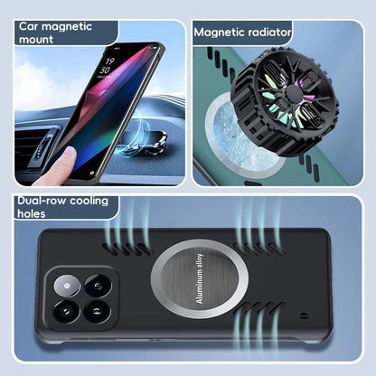 For Xiaomi 17 All-inclusive Lens Frameless Graphene Cooling Phone Case(Black) - 17 Cases by buy2fix | Online Shopping UK | buy2fix