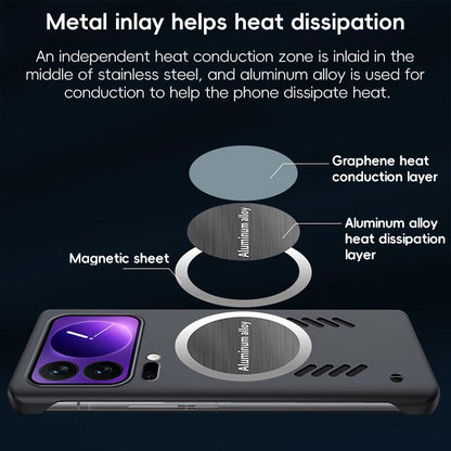 For Xiaomi 17 Pro All-inclusive Lens Frameless Graphene Cooling Phone Case(Navy Blue) - 17 Pro Cases by buy2fix | Online Shopping UK | buy2fix