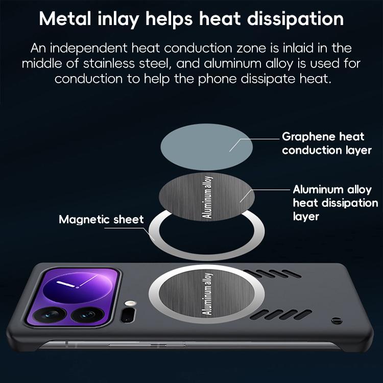 For Xiaomi 17 Pro All-inclusive Lens Frameless Graphene Cooling Phone Case(Black) - 17 Pro Cases by buy2fix | Online Shopping UK | buy2fix