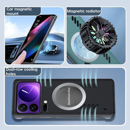 For Xiaomi 17 Pro Max All-inclusive Lens Frameless Graphene Cooling Phone Case(Navy Blue) - 17 Pro Max Cases by buy2fix | Online Shopping UK | buy2fix