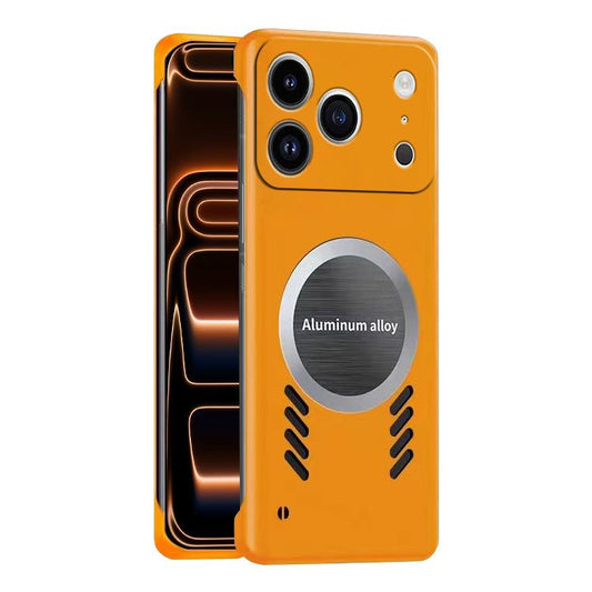 For iPhone 17 Pro All-inclusive Lens Frameless Graphene Cooling Phone Case(Orange) - iPhone 17 Pro Cases by buy2fix | Online Shopping UK | buy2fix