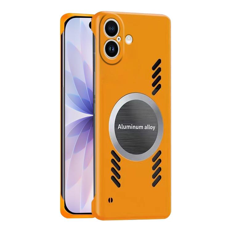 For iPhone 17 All-inclusive Lens Frameless Graphene Cooling Phone Case(Orange) - iPhone 17 Cases by buy2fix | Online Shopping UK | buy2fix