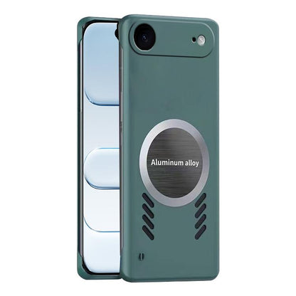 For iPhone Air All-inclusive Lens Frameless Graphene Cooling Phone Case(Navy Blue) - iPhone Air Cases by buy2fix | Online Shopping UK | buy2fix