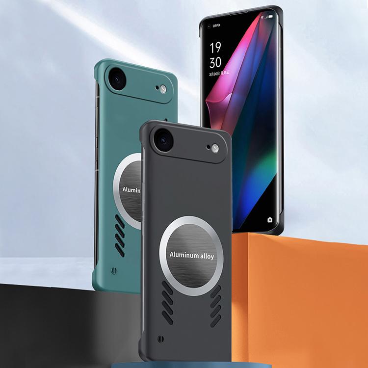 For iPhone Air All-inclusive Lens Frameless Graphene Cooling Phone Case(Navy Blue) - iPhone Air Cases by buy2fix | Online Shopping UK | buy2fix