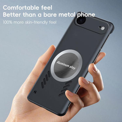 For iPhone Air All-inclusive Lens Frameless Graphene Cooling Phone Case(Navy Blue) - iPhone Air Cases by buy2fix | Online Shopping UK | buy2fix
