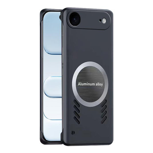 For iPhone Air All-inclusive Lens Frameless Graphene Cooling Phone Case(Black) - iPhone Air Cases by buy2fix | Online Shopping UK | buy2fix