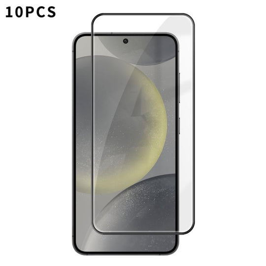 For Samsung Galaxy S24+ 5G 10pcs Kalebol High-Aluminum Screen-Printed Full-Coverage Anti-Fingerprint Black-Bordered HD Tempered Glass Film