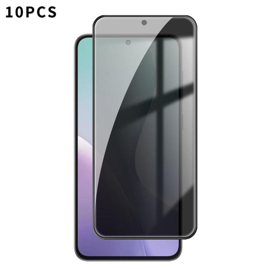For Galaxy M56 5G 10pcs Kalebol High-Aluminum Screen-Printed Full-Coverage Black-Border Privacy Tempered Glass Film