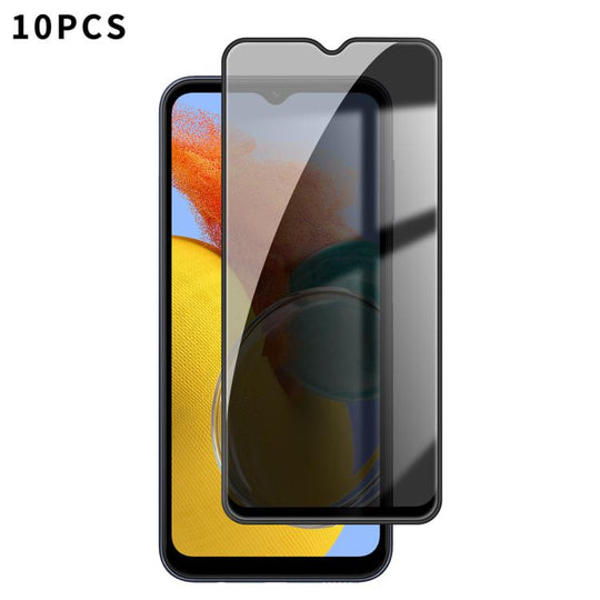 For Galaxy M14 5G 10pcs Kalebol High-Aluminum Screen-Printed Full-Coverage Black-Border Privacy Tempered Glass Film