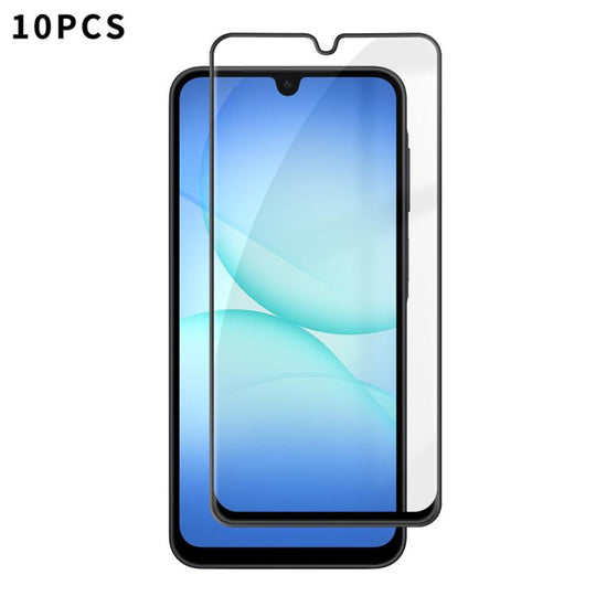 For Galaxy A17 5G 10pcs Kalebol High-Aluminum Screen-Printed Full-Coverage Anti-Fingerprint Black-Bordered HD Tempered Glass Film