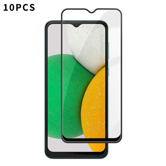 For Galaxy A04 10pcs Kalebol High-Aluminum Screen-Printed Full-Coverage Anti-Fingerprint Black-Bordered HD Tempered Glass Film