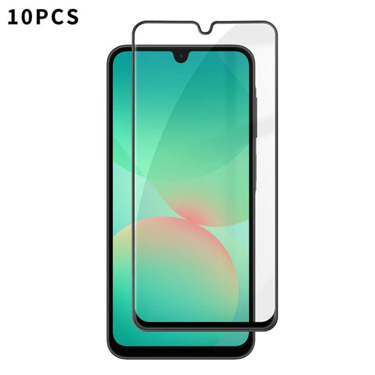 For Galaxy A27 5G 10pcs Kalebol High-Aluminum Screen-Printed Full-Coverage Anti-Fingerprint Black-Bordered HD Tempered Glass Film