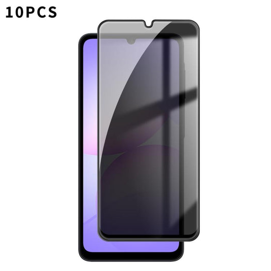 For Galaxy A07 4G / 5G 10pcs Kalebol High-Aluminum Screen-Printed Full-Coverage Black-Border Privacy Tempered Glass Film
