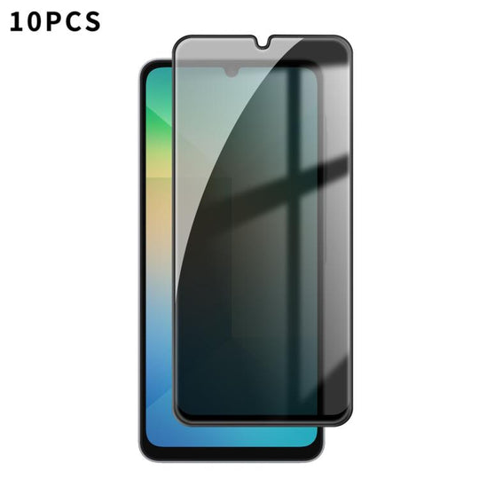For Galaxy A06 4G / 5G 10pcs Kalebol High-Aluminum Screen-Printed Full-Coverage Black-Border Privacy Tempered Glass Film