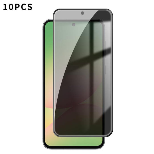 For Galaxy A56 5G 10pcs Kalebol High-Aluminum Screen-Printed Full-Coverage Black-Border Privacy Tempered Glass Film