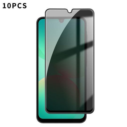 For Galaxy A26 5G 10pcs Kalebol High-Aluminum Screen-Printed Full-Coverage Black-Border Privacy Tempered Glass Film
