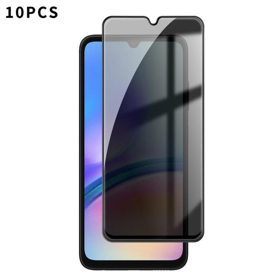 For Galaxy A05s 10pcs Kalebol High-Aluminum Screen-Printed Full-Coverage Black-Border Privacy Tempered Glass Film