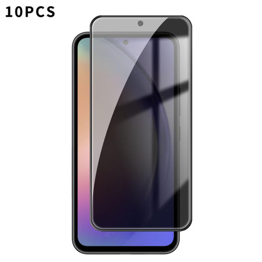 For Galaxy A54 5G 10pcs Kalebol High-Aluminum Screen-Printed Full-Coverage Black-Border Privacy Tempered Glass Film