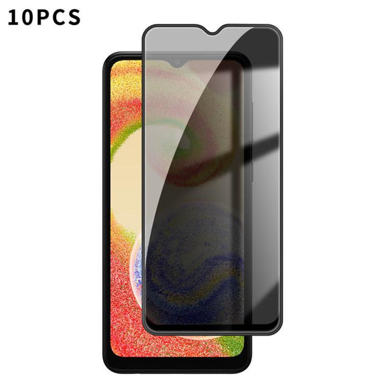 For Galaxy A04 10pcs Kalebol High-Aluminum Screen-Printed Full-Coverage Black-Border Privacy Tempered Glass Film