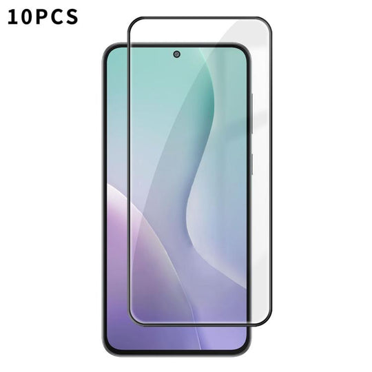 For Galaxy M56 5G 10pcs Kalebol High-Aluminum Screen-Printed Full-Coverage Anti-Fingerprint Black-Bordered HD Tempered Glass Film