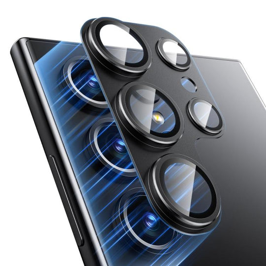 For Samsung Galaxy S24 Ultra 5G XDcase Frosted Armor Metal + Tempered Glass Camera Lens Film(Black)
