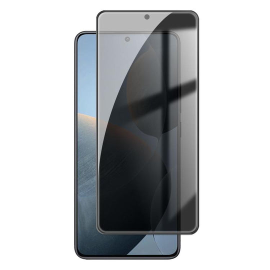For Redmi K70E 5G Kalebol High-Aluminum Screen-Printed Full-Coverage Black-Border Privacy Tempered Glass Film