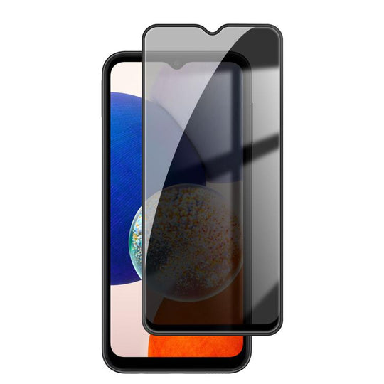 For Galaxy A14 5G Kalebol High-Aluminum Screen-Printed Full-Coverage Black-Border Privacy Tempered Glass Film