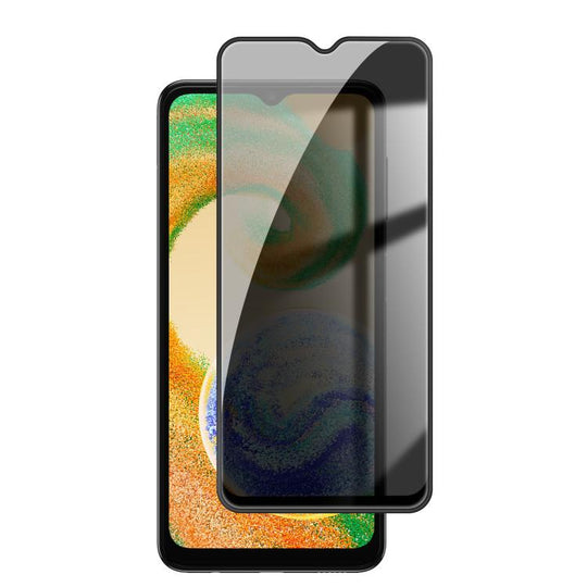 For Galaxy A04s Kalebol High-Aluminum Screen-Printed Full-Coverage Black-Border Privacy Tempered Glass Film