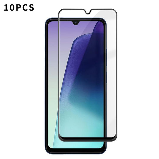 For Redmi 14R 5G 10pcs Kalebol High-Aluminum Screen-Printed Full-Coverage Anti-Fingerprint Black-Bordered HD Tempered Glass Film